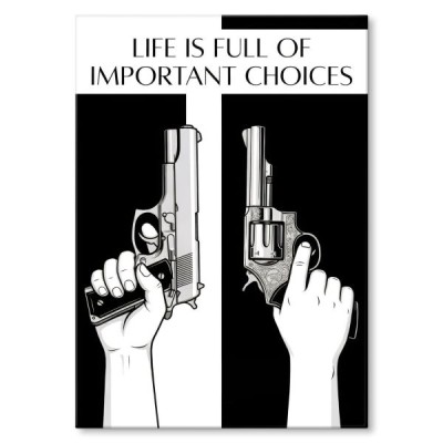 Trudny wybór rewolwer pistolet