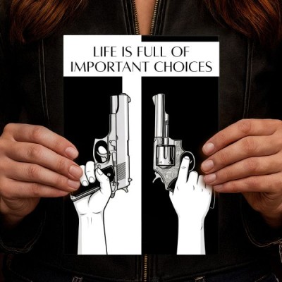 Trudny wybór rewolwer pistolet