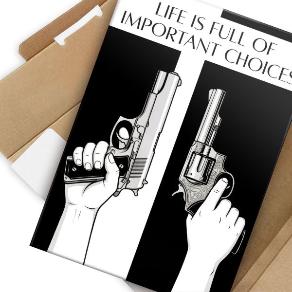 Trudny wybór rewolwer pistolet