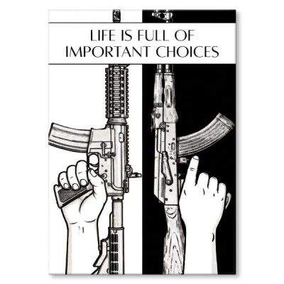 Trudny wybór AR-15 AK-47 Kałach