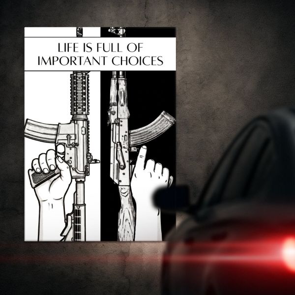 Trudny wybór AR-15 AK-47 Kałach