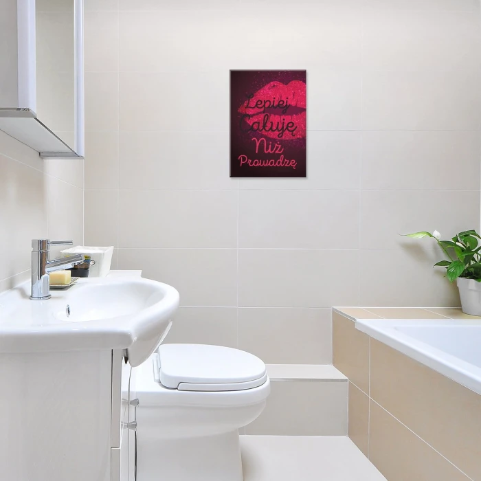 Plakat metalowy Lepiej całuję Prezent