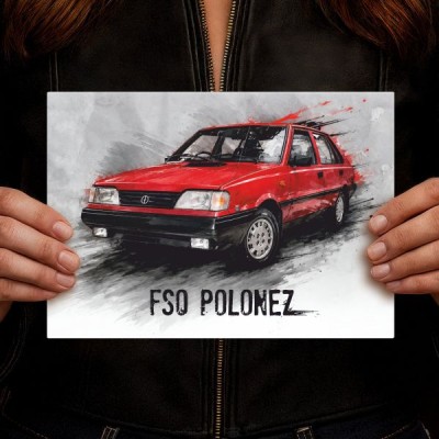 FSO POLONEZ czerwony
