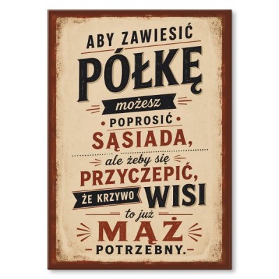 Aby zawiesić półkę