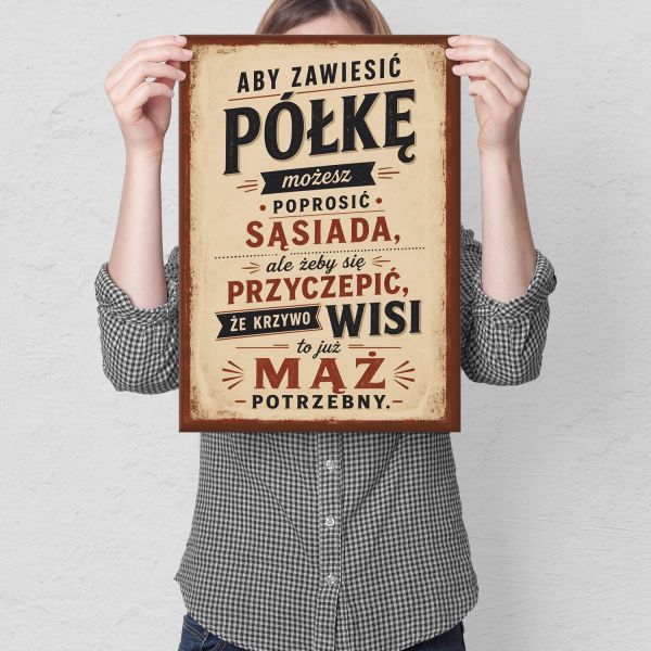 Aby zawiesić półkę
