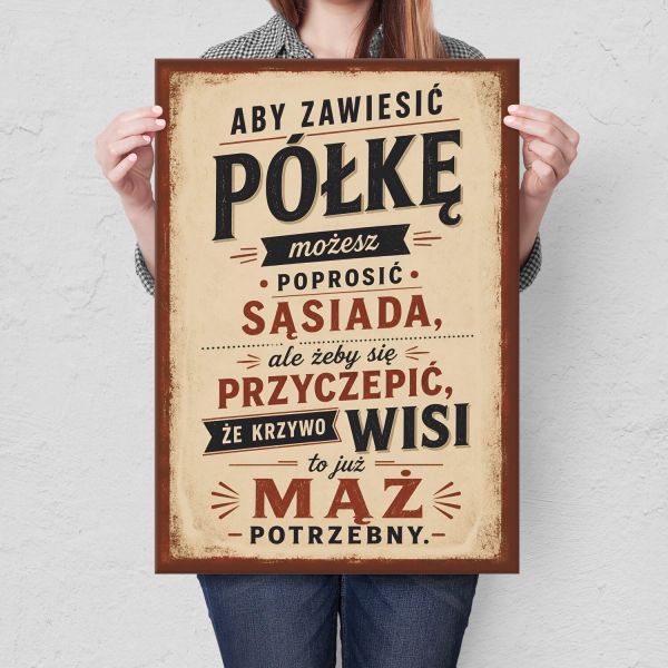 Aby zawiesić półkę