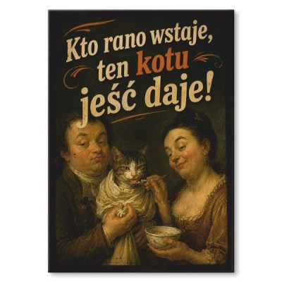kto rano wstaje kot - vintage
