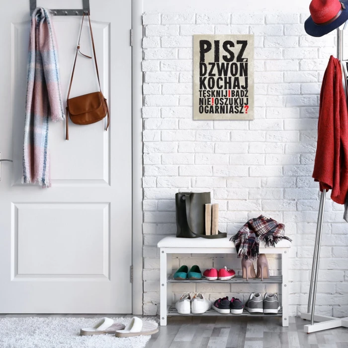 Plakat metalowy Pisz dzwoń kochaj Prezent