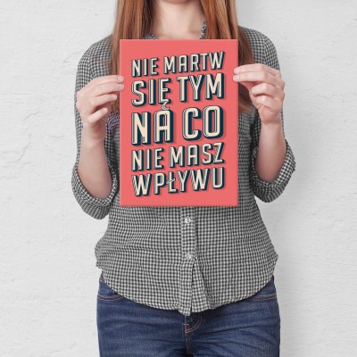 Plakat metalowy Nie martw się Prezent