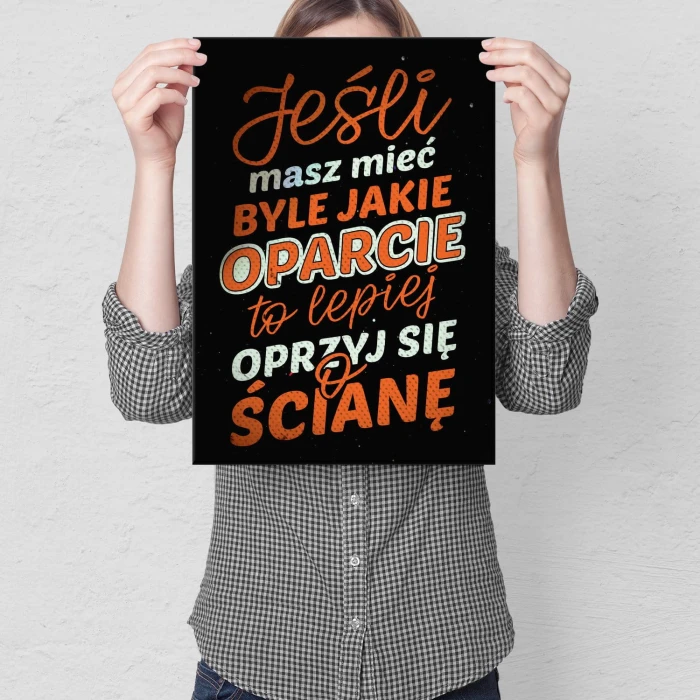 Plakat metalowy Oparcie Prezent