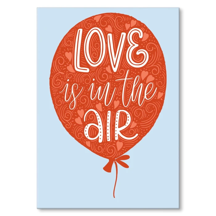 Plakat metalowy Love is in the air Prezent