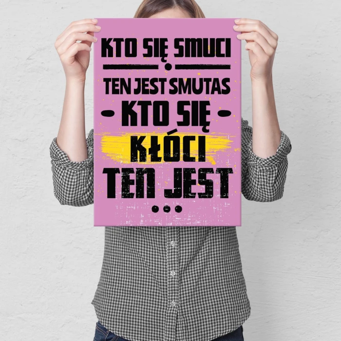 Plakat metalowy Kto się kłóci Prezent
