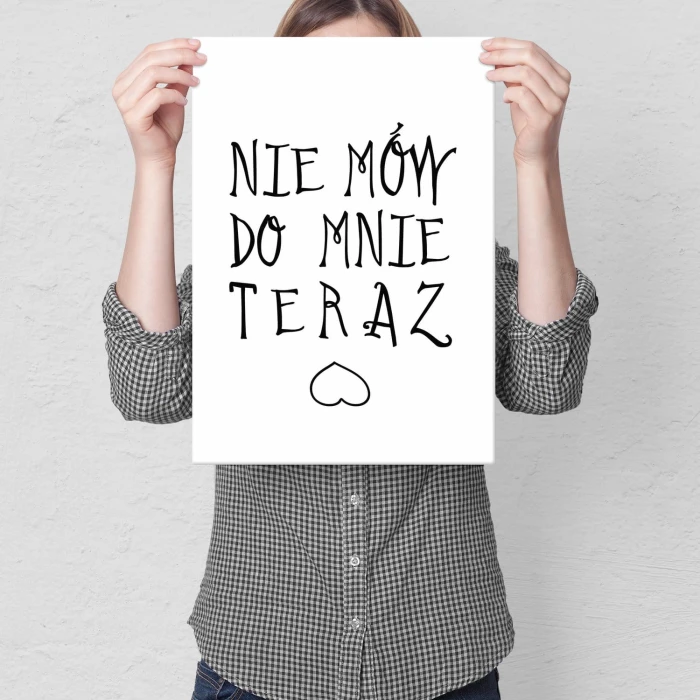 Plakat metalowy Nie mów do mnie teraz Prezent