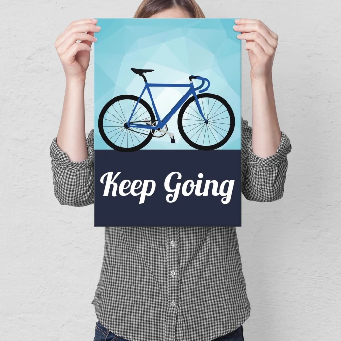 Plakat metalowy Keep going Prezent