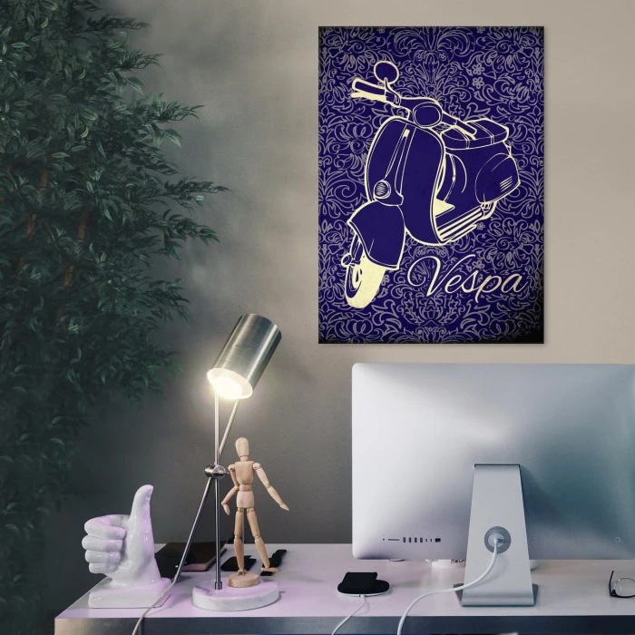 Plakat metalowy Vespa skuter Prezent