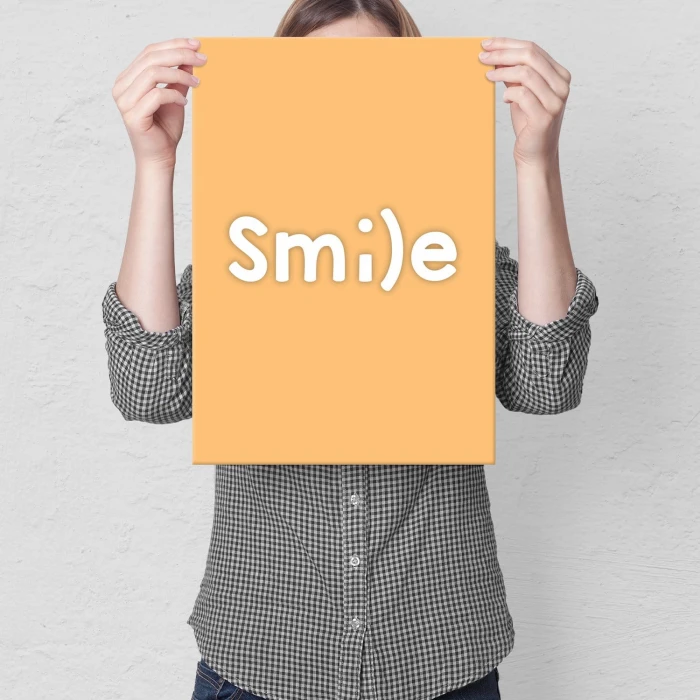 Plakat metalowy Smile Prezent