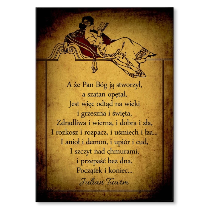 Plakat metalowy Kobieta Prezent