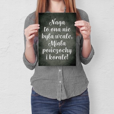 Plakat metalowy Korale Prezent