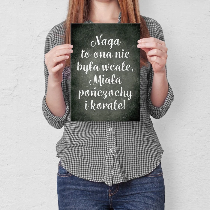 Plakat metalowy Korale Prezent