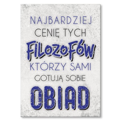 Plakat metalowy Filozofowie Prezent