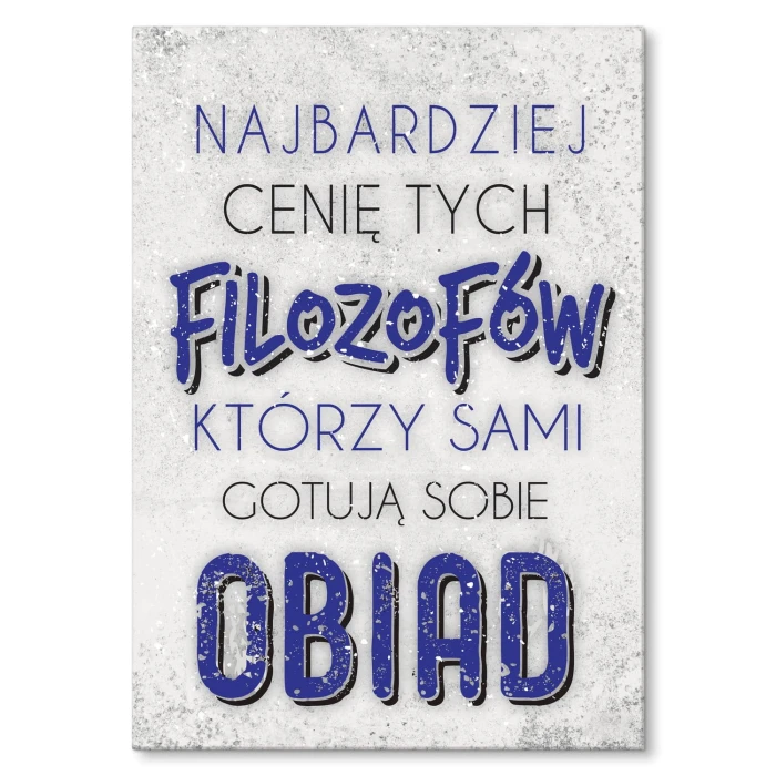 Plakat metalowy Filozofowie Prezent