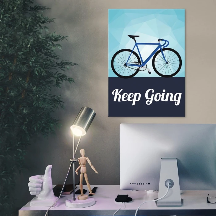 Plakat metalowy Keep going Prezent