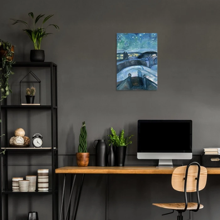 Plakat metalowy Edvard Munch Night Noc Prezent