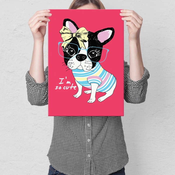 Plakat metalowy Im so cute Prezent