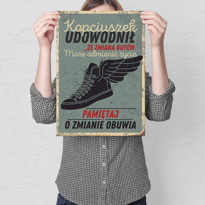 Plakat metalowy Kupciuszek udowodnił Prezent