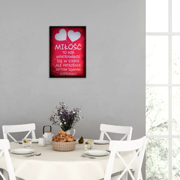 Plakat metalowy Miłość Prezent
