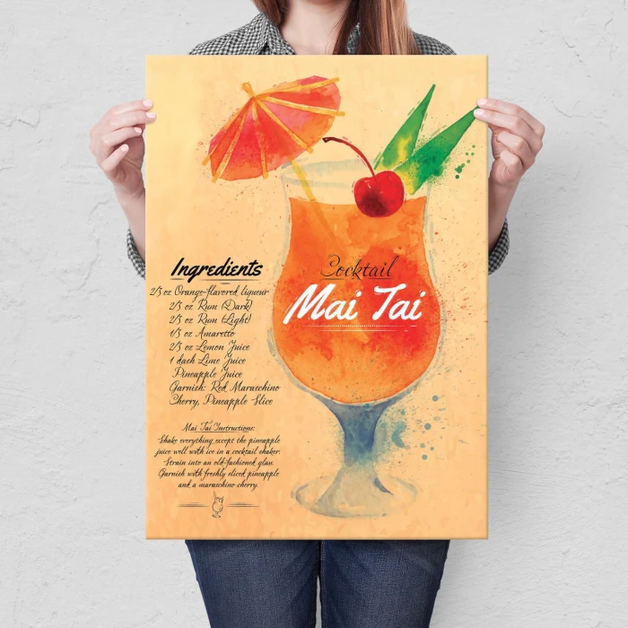 Plakat metalowy Drink Mai Tai Prezent