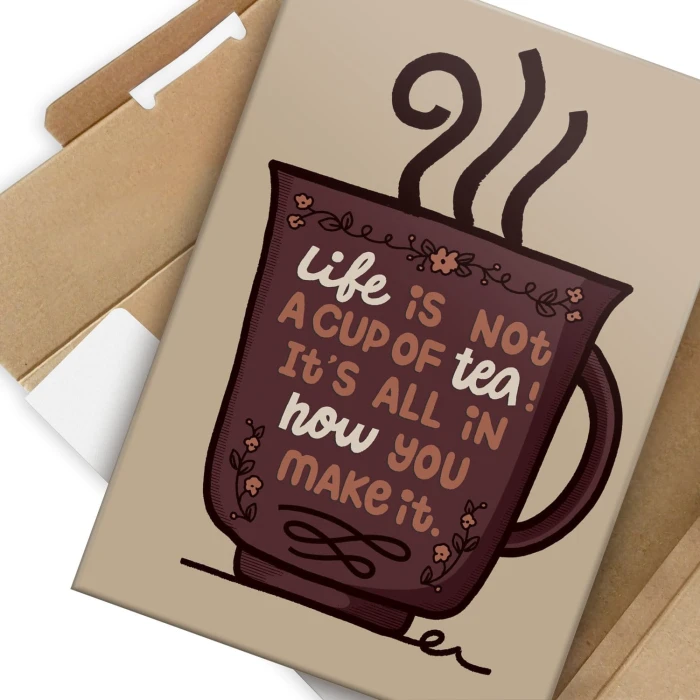 Plakat metalowy life like tea Prezent