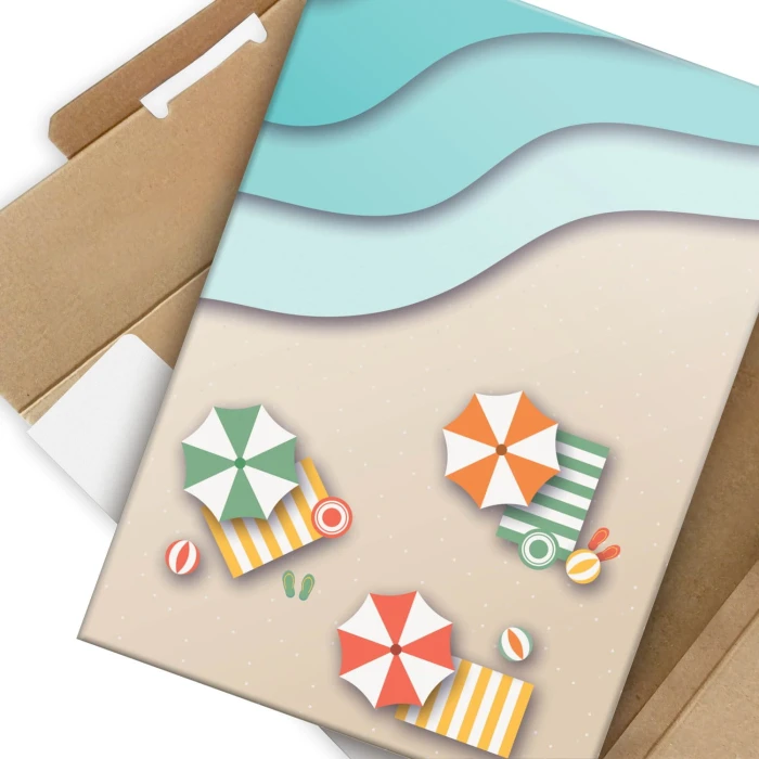 Plakat metalowy Plaża Prezent