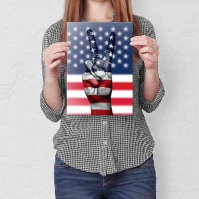 Plakat metalowy USA Victoria Prezent