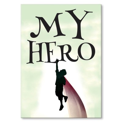 Plakat metalowy My hero Prezent