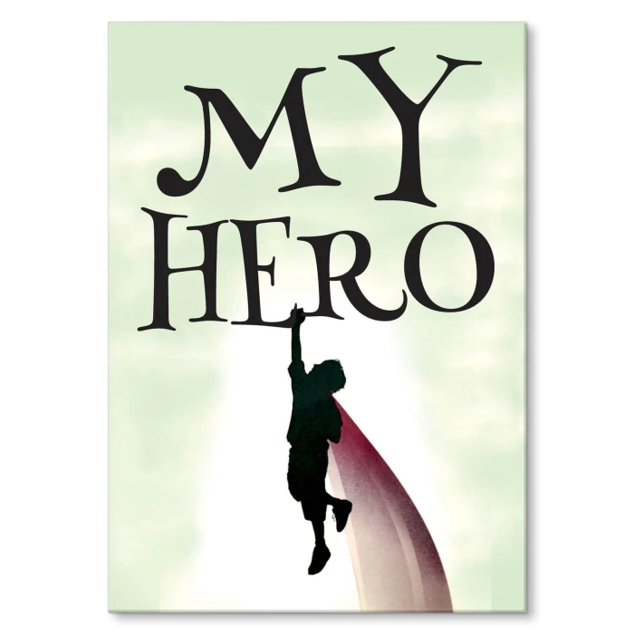 Plakat metalowy My hero Prezent
