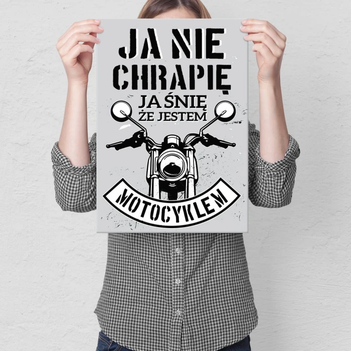 Plakat metalowy Ja nie chrapię Prezent