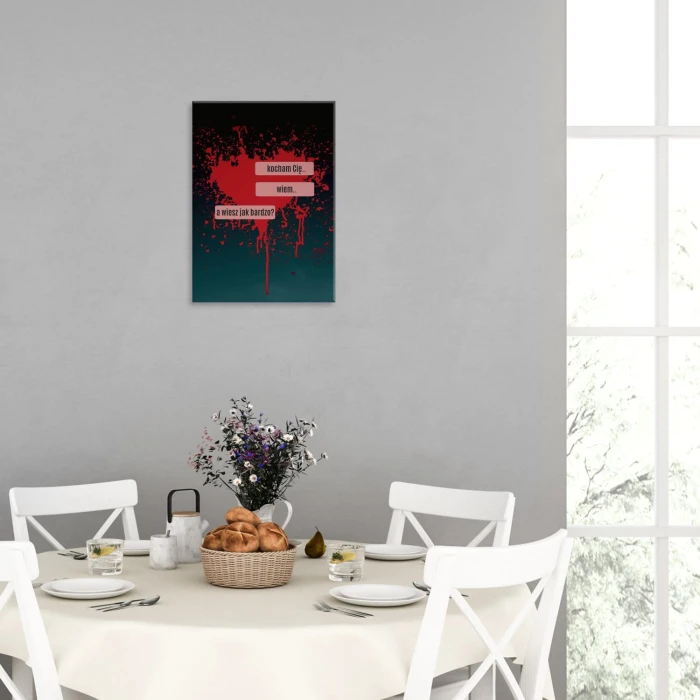 Plakat metalowy Kocham Cię - WIEM Prezent