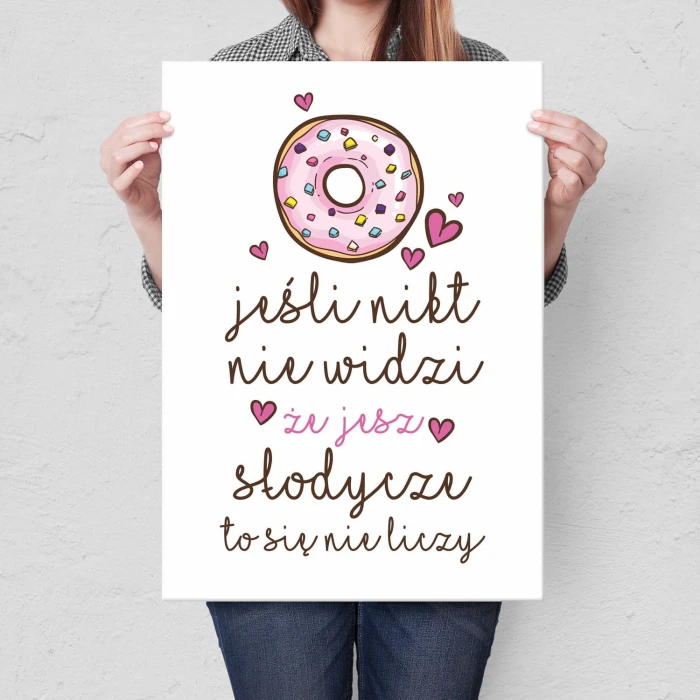 Plakat metalowy Słodycze Prezent