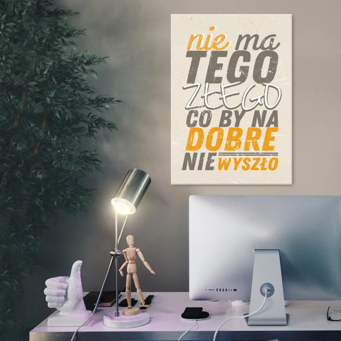 Plakat metalowy Nie ma tego złego Prezent