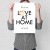 Plakat metalowy Love at home Prezent
