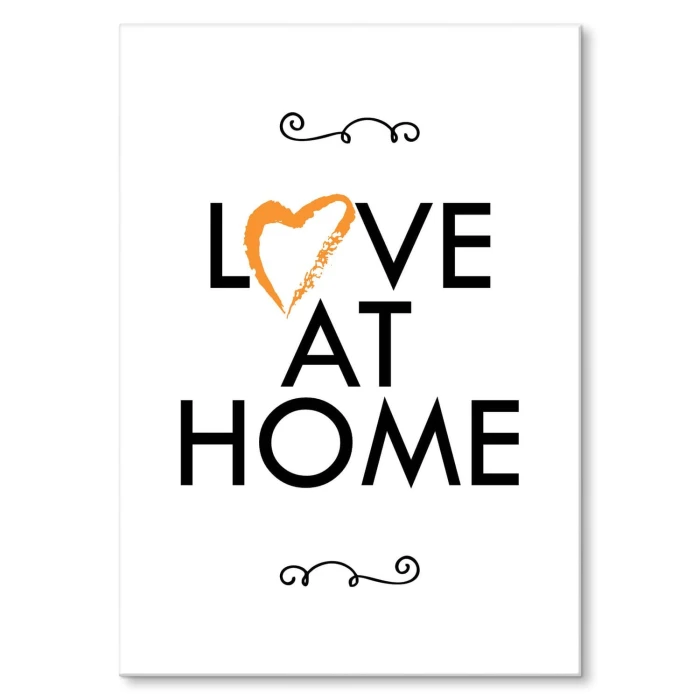 Plakat metalowy Love at home Prezent