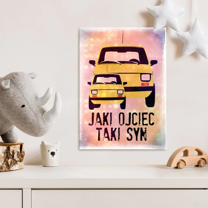 Plakat metalowy Jaki ojciec taki syn Prezent