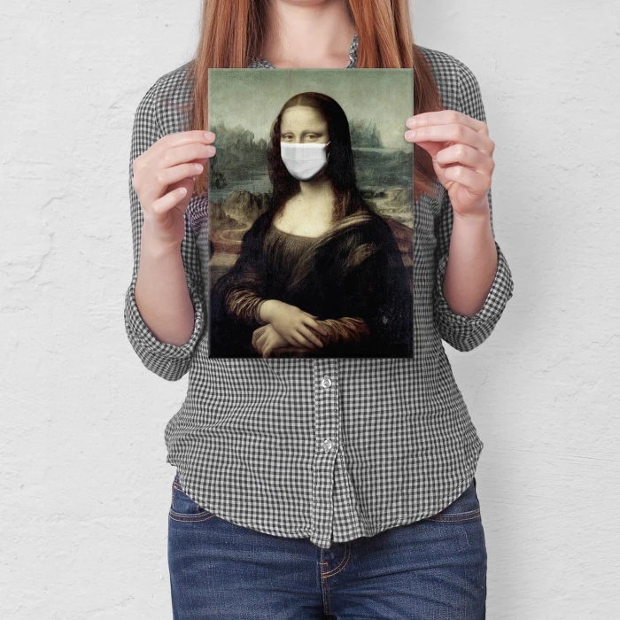 Plakat metalowy Masked Mona Prezent