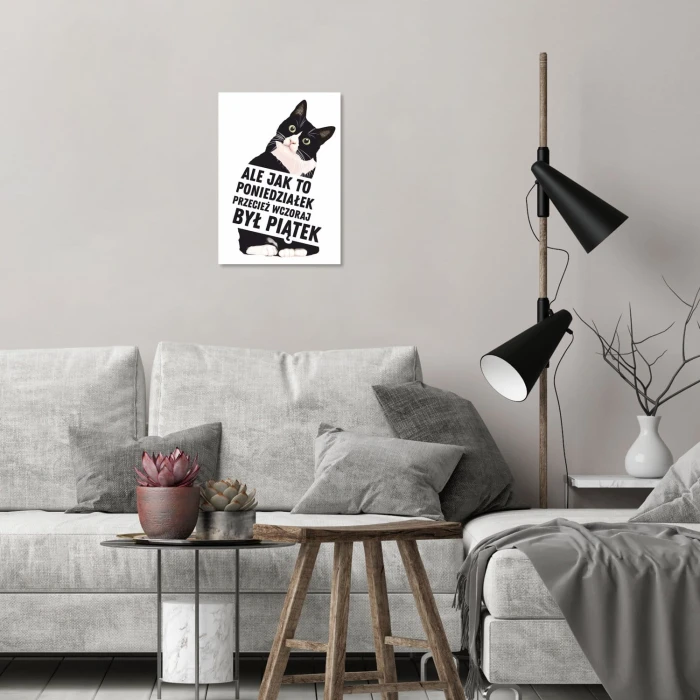 Plakat metalowy Poniedziałek Prezent