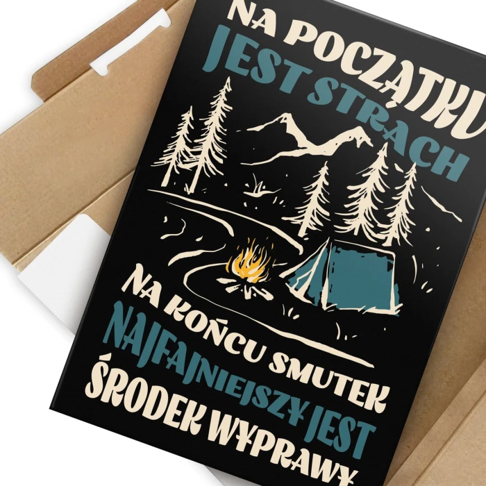 Plakat metalowy Wyprawa Wędrówka Prezent