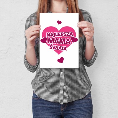 Plakat metalowy Najlepsza mama Prezent