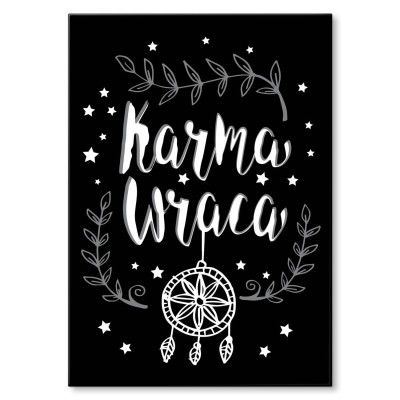 Plakat metalowy Karma wraca Prezent