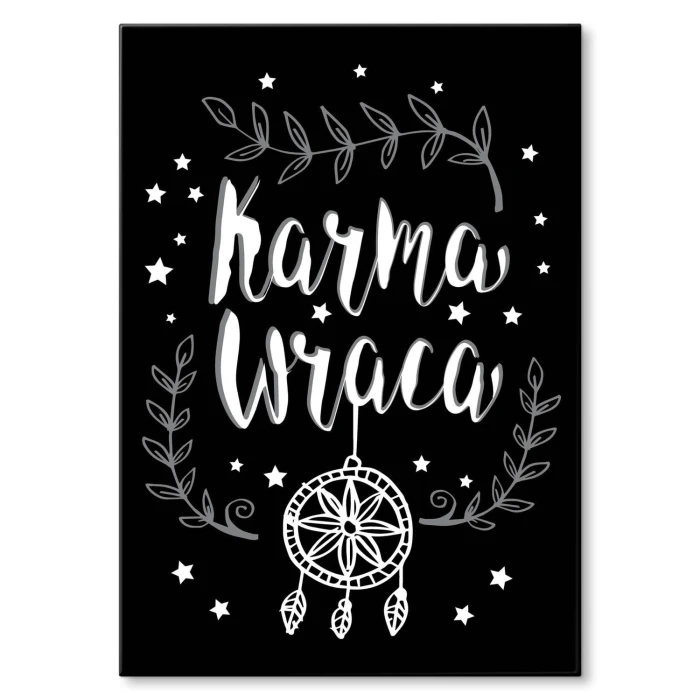 Plakat metalowy Karma wraca Prezent