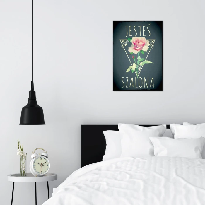 Plakat metalowy Jesteś szalona Prezent
